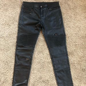 Womens Sz 12/14 faux leather pants . Black, worn once.